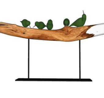 小鸟工艺品摆件陈设SU模型下载_sketchup草图大师SKP模型