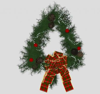 圣诞花环SU模型下载_sketchup草图大师SKP模型