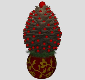 圣诞礼品圣诞松果SU模型下载_sketchup草图大师SKP模型