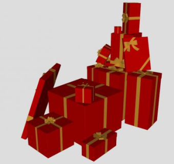 圣诞节圣诞礼物SU模型下载_sketchup草图大师SKP模型