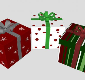 圣诞节圣诞礼盒SU模型下载_sketchup草图大师SKP模型