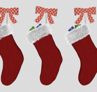 圣诞袜子SU模型下载_sketchup草图大师SKP模型