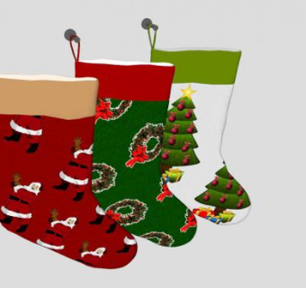 圣诞节圣诞袜SU模型下载_sketchup草图大师SKP模型
