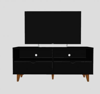 简易小电视柜SU模型下载_sketchup草图大师SKP模型