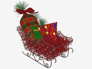 <em>圣诞</em>雪橇<em>圣诞</em>饰品SU模型下载_sketchup草图大师SKP模型