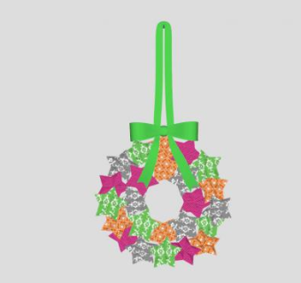 五角星圣诞花环SU模型下载_sketchup草图大师SKP模型