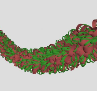 红绿色彩条拉花装饰品SU模型下载_sketchup草图大师SKP模型