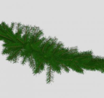 松枝拉花装饰品SU模型下载_sketchup草图大师SKP模型