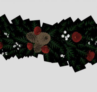 圣诞节用品拉花装饰品SU模型下载_sketchup草图大师SKP模型