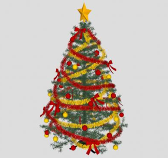 圣诞节圣诞树SU模型下载_sketchup草图大师SKP模型