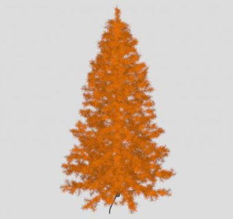橙色圣诞树装饰品SU模型下载_sketchup草图大师SKP模型