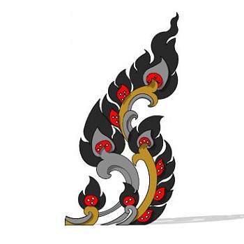 泰式雕塑工艺品SU模型下载_sketchup草图大师SKP模型
