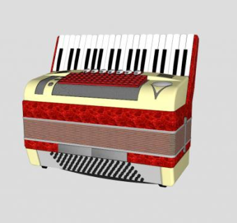 手风琴乐器SU模型下载_sketchup草图大师SKP模型