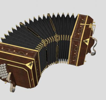 班多钮手风琴下载_sketchup草图大师SKP模型