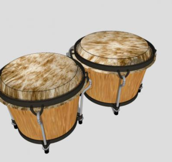 邦戈鼓SU模型下载_sketchup草图大师SKP模型