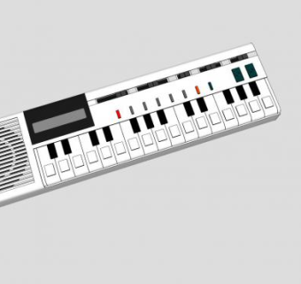 乐器电子琴SU模型下载_sketchup草图大师SKP模型