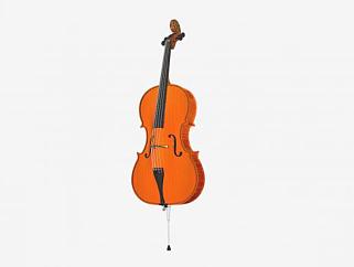 大提琴SU模型下载_sketchup草图大师SKP模型