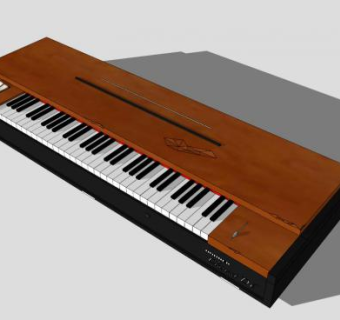 电子琴乐器SU模型下载_sketchup草图大师SKP模型