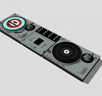 乐器DJ打碟机SU模型下载_sketchup草图大师SKP模型