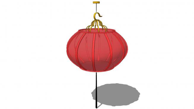 中式红灯笼su模型下载sketchup草图大师skp模型