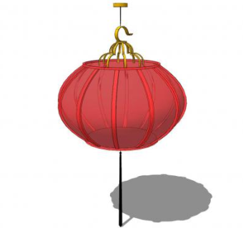 中式红灯笼SU模型下载_sketchup草图大师SKP模型