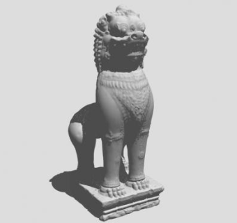 巴戎石狮子SU模型下载_sketchup草图大师SKP模型