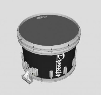 黑色军鼓SU模型下载_sketchup草图大师SKP模型