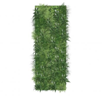 长方形绿植墙SU模型下载_sketchup草图大师SKP模型