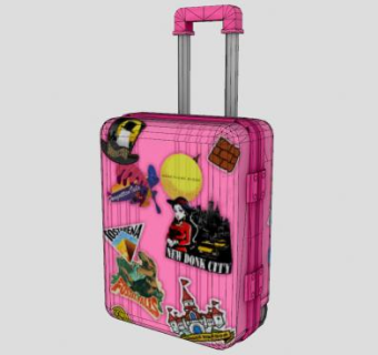 行李箱旅行箱SU模型下载_sketchup草图大师SKP模型