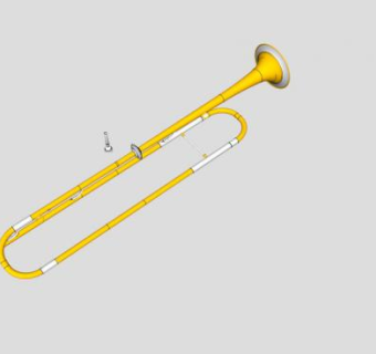 长号乐器SU模型下载_sketchup草图大师SKP模型