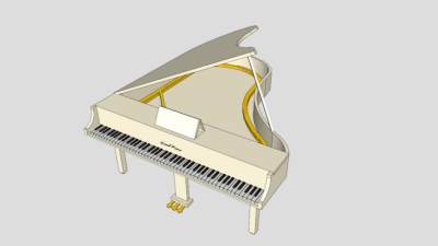 钢琴键盘乐器SU模型下载_sketchup草图大师SKP模型