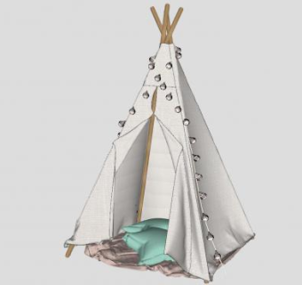 布艺帐篷SU模型下载_sketchup草图大师SKP模型