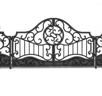 欧式铁艺门sketchup模型下载_sketchup草图大师SKP模型