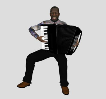 黑色手风琴SU模型下载_sketchup草图大师SKP模型