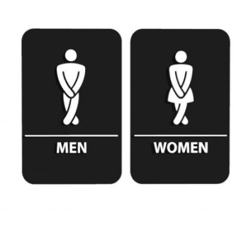 黑色男女厕所标志SU模型下载_sketchup草图大师SKP模型