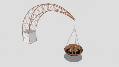 拱形火盆装饰SU模型下载_sketchup草图大师SKP模型