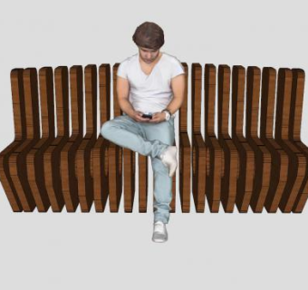 户外公园长椅SU模型下载_sketchup草图大师SKP模型