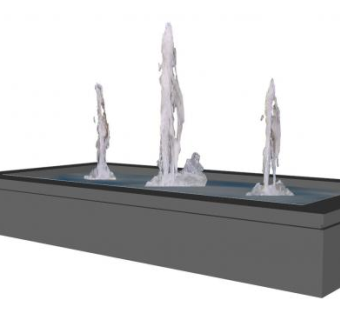 方形喷泉SU模型下载_sketchup草图大师SKP模型