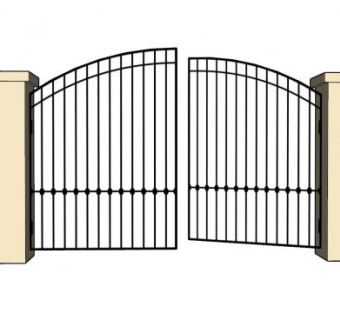 住宅铁门SU模型下载_sketchup草图大师SKP模型