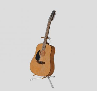 吉他乐器SU模型下载_sketchup草图大师SKP模型