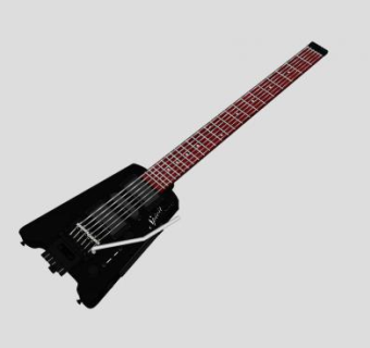 黑色贝斯弦乐器SU模型下载_sketchup草图大师SKP模型
