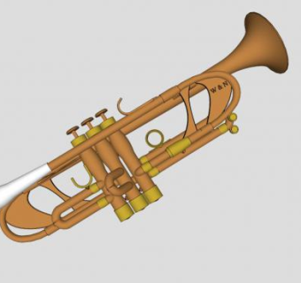 小号乐器SU模型下载_sketchup草图大师SKP模型