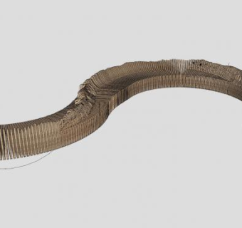 户外异形长椅坐凳SU模型下载_sketchup草图大师SKP模型