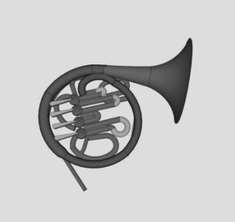 乐器圆号SU模型下载_sketchup草图大师SKP模型