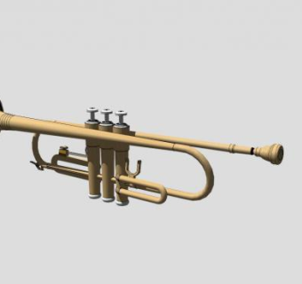 小号铜管乐器SU模型下载_sketchup草图大师SKP模型