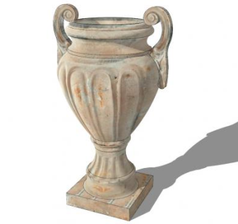 欧式花钵SU模型下载_sketchup草图大师SKP模型