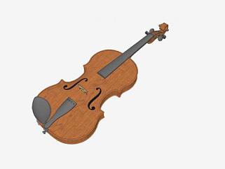 中提琴乐器SU模型下载_sketchup草图大师SKP模型