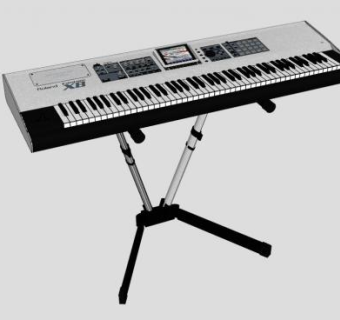 电子琴西洋乐器SU模型下载_sketchup草图大师SKP模型