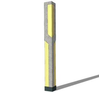 现代方形广场景观灯SU模型下载_sketchup草图大师SKP模型