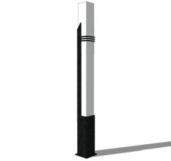 园林庭院景观灯柱SU模型下载_sketchup草图大师SKP模型